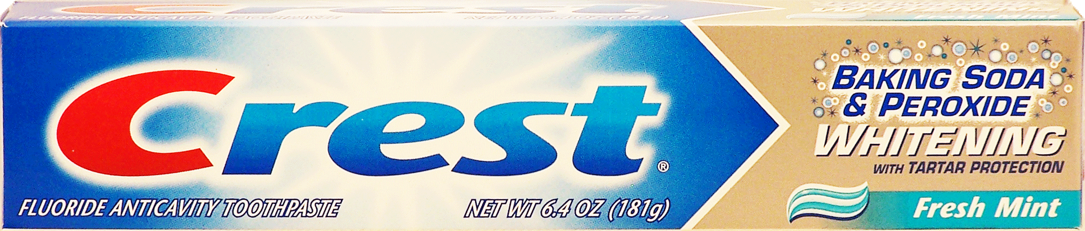 Crest&nbsp;Whitening&nbsp;fluoride anticavity toothpaste, fresh mint, baking soda & peroxide Full-Size Picture